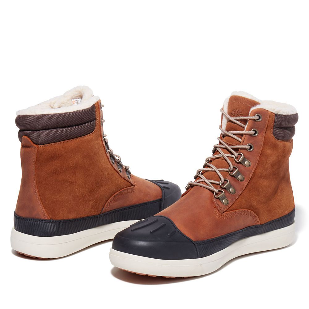 Bocanci De Zapada Timberland Barbati Maro/Negrii - Ashwood Park Waterproof - Romania - VNRUFM853